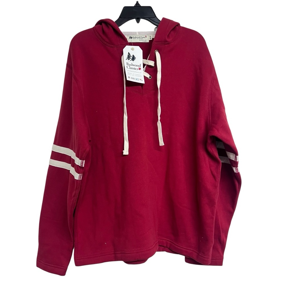 NWT Redwood Classics Brantford Lace Hoodie Sweatshirt Hooded Red Medium‎